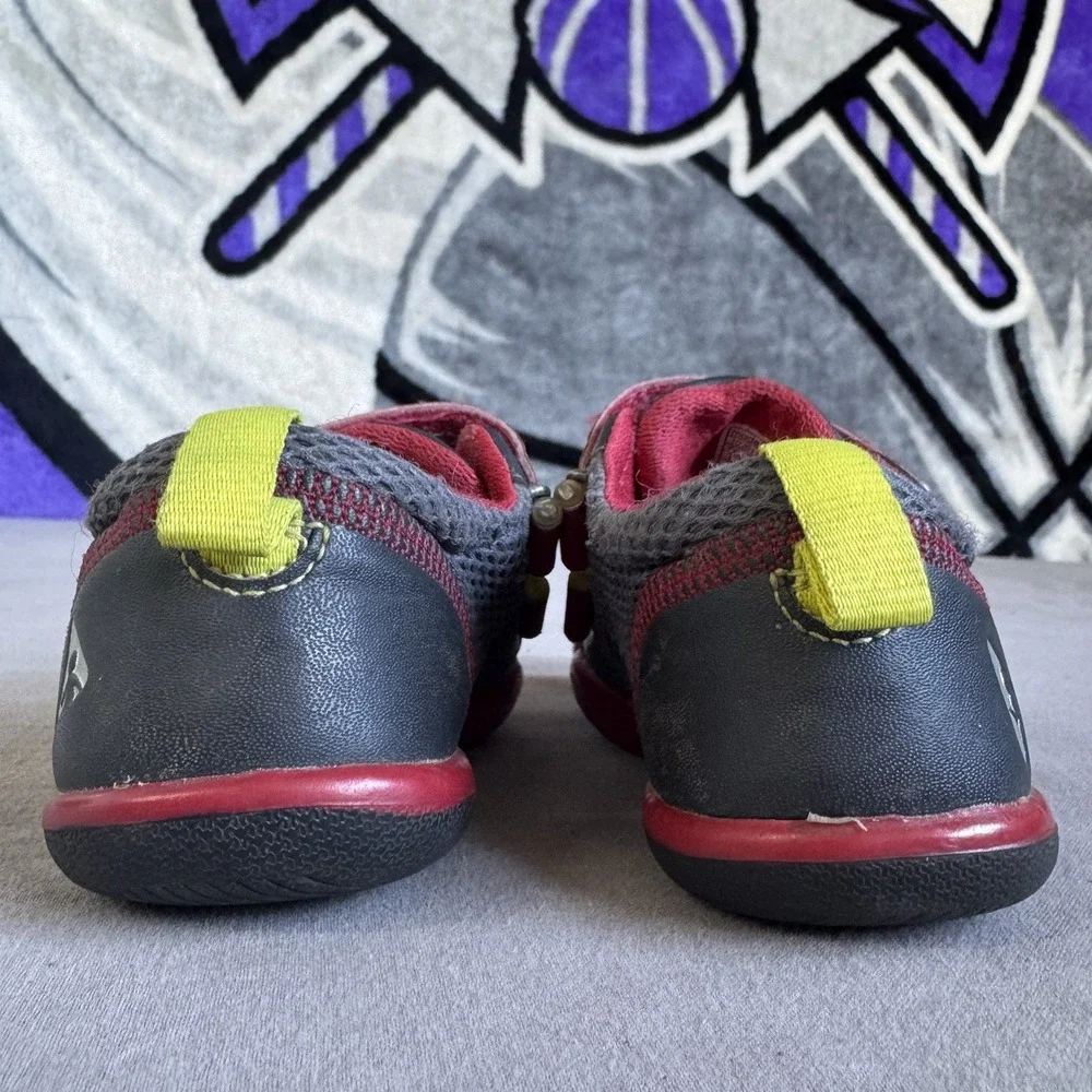 Size 8c - PLAE Kids TY Eco Red / Steel Sneaker Shoes